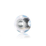Magic Blue Bubble Glass Charm for Bracelet and Necklace-925 Sterling Silver