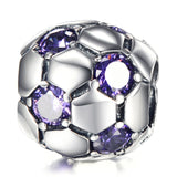 Fashion Purple Cubic Zirconia Bracelet Charm in 925 Sterling Silver