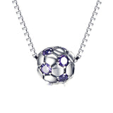 Fashion Purple Cubic Zirconia Bracelet Charm in 925 Sterling Silver