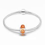 Murano Glass Charm for Bracelet and Necklace-925 Sterling Silver