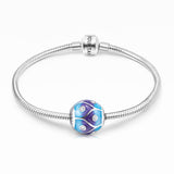Abstract Painting Craft 925 Sterling Silver Colorful Charm for Bracelet and Necklace