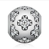 Rhinestones 925 Sterling Silver Charm For Bracelet and Necklace