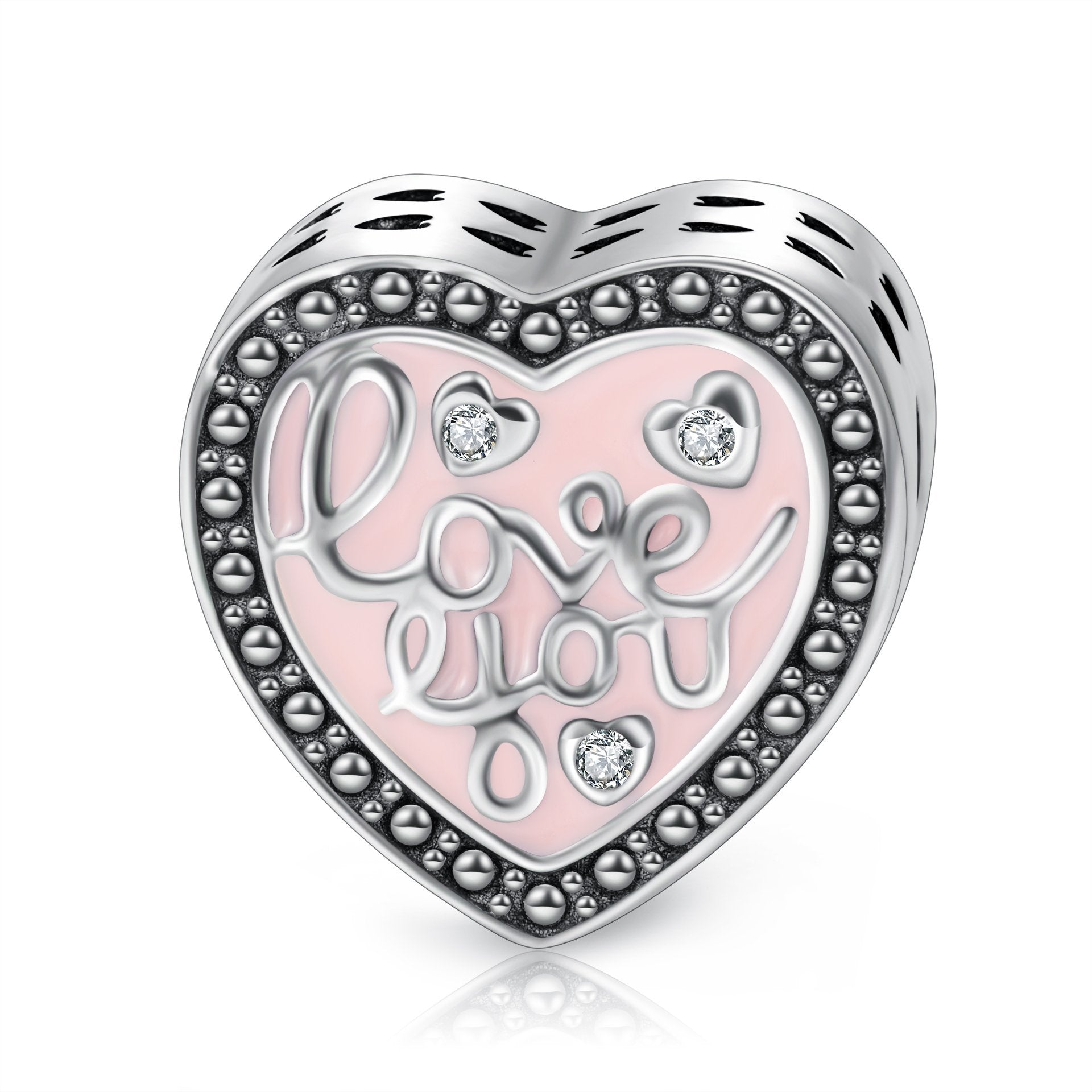Sterling Silver Heart Charm Fit for Bracelet and Necklace