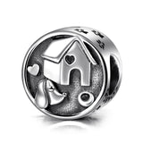 Sterling Silver Dog House Charms Fit for Bracelet and Necklace - 925 Sterling Silver OEM And Customization