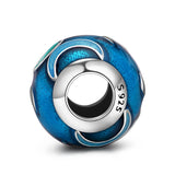 Sterling Silver Blue Lunar Charm for Bracelet and Necklace