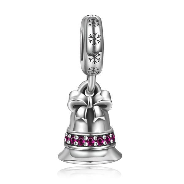 Sterling Silver Christmas Bell Charms Fit for Bracelet and Necklace - 925 Sterling Silver OEM And Customization