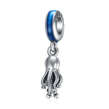 Sterling Silver Octopus Charm Fit for Bracelet and Necklace - 925 Sterling Silver OEM And Customization