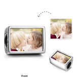 Personalized 925 Sterling Silver Rectangle Color Photo Charm