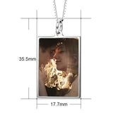 You're My Angel -925 Sterling Silver Personalized Color Photo&Text Necklace Adjustable 16”-20”