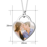 We're Soul Mates - Copper/925 Sterling Silver Personalized Color Photo&Text Necklace Adjustable 16”-20”