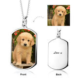 14k Gold Color Photo Personalized Necklace for Pets