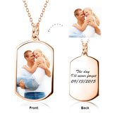 Hold You Tight - Copper/925 Sterling Silver Personalized  Color Photo Necklaces Adjustable 16”-20”