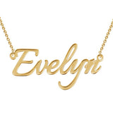 "Evelyn"Style Personalized Name Necklace Adjustable 16”-20”
