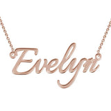"Evelyn"Style Personalized Name Necklace Adjustable 16”-20”