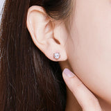925 Sterling Silver Cute Cat Stud Earring for Women
