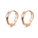 925 Sterling Silver Simple Rose Gold Plated Hoop Earrings  for Women