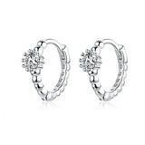 925 Sterling Silver Woman Loves Stud Earrings Love Hoop Earrings for Woman