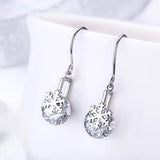 925 Sterling Silver Snowflake Winter Cute Drop  Earring