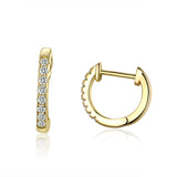 S925 Sterling Silver Plated Gold Small Circle Hoop Earrings For Girls