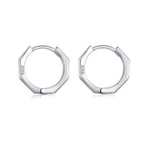 925 Sterling Silver Traditional Simple Hoop Earrings Gift for Women