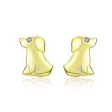 925 Sterling Silver Dog Pet Puppy Stud Earrings for Woman