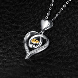 Heart Hand to Hand Silver Pendant Necklace 925 Sterling Silver Choker Statement Necklace Women Silver 925 Jewelry Without Chain