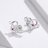 925 Sterling Silver  Love Rose Stud Earrings for Women