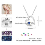 Hot Personalized 925 Sterling Silver Birthstone Necklace Pendants DIy Mom Girlfriend Birthday Christmas Gift