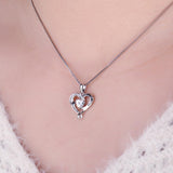 I Love You Moon And Back Pendant Necklace 925 Sterling Silver Choker Statement Necklace Women Silver 925 Jewelry Without Chain
