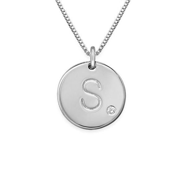 925 Sterling Silver Personalized Initial Diamond Necklaces Adjustable 16”-20” - 925 Sterling Silver OEM And Customization