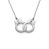 925 Sterling Silver Personalized Handcuff Necklace