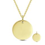 9K GOLD ENGRAVABLE HANG TAG NECKLACE