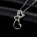 Heart 925 Silver Pendant Necklace 925 Sterling Silver Choker Statement Necklace Women Without Chain