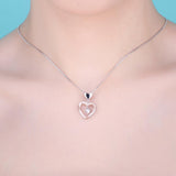 Heart Gold Silver Pendant Necklace 925 Sterling Silver Choker Statement Necklace Women Silver 925 Jewelry Without Chain