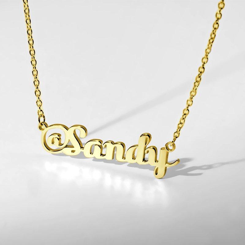 Personalized Name 925 Sterling Silver/Copper Necklace