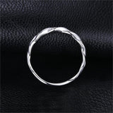 Infinity Band Rings 925 Sterling Silver Rings For Women Stackable Anniversary Ring Eternity Band Silver 925 Jewelry