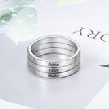 925 Sterling Silver Personalized Name Rings for Women Customized Stackable Engraved Ring 925 Silver Jewelry Family Gift