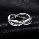 925 Sterling Silver Cosmic Lines Statement Ring Gifts For Women Anniversary Fashion Jewelry