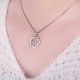 925 Sterling Silver Filigree Flower Hollow Round MOM Letter Pendant  Mother's Day  Love Not Include A Chain