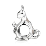 925 Sterling Silver Mama Kangaroo And Baby Joey Charm Beads Fit Bracelets For Mother And Child As Best Gifts
