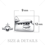 925 Sterling Silver Airplane  Beads Charms Silver 925 Original For Bracelet Silver 925 original Bead Jewelry