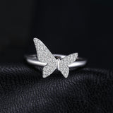 Asymmetry Geometric Butterfly Cubic Zirconia Fashion Ring 925 Sterling Silver Rings For Women Gifts Fine Jewelry