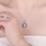 925 Sterling Silver Celestial Sun Cubic Zirconia Pendant Necklace Women Jewelry Without  Chain