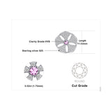 Flowers Created Pink Sapphire Cubic Zirconia Stud Earrings 925 Sterling Silver Gifts For Women Fashion Jewelry