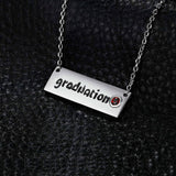 Graduation Birthstone Genuine Garnet Collar Necklace 925 Sterling Silver 45cm Chain For Women