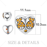 Heart Fish 925 Sterling Silver Beads Charms Silver 925 Original For Bracelet Silver 925 original Jewelry