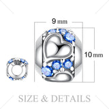 925 Sterling Silver Heart Love Bead Charms Silver 925 Original For Bracelet Silver 925 original For Jewelry