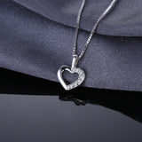 Heart Sterling Silver Pendant Necklace 925 Sterling Silver Chain Choker Statement Collar Necklace Women