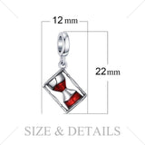 925 Sterling Silver Hourglass Dangle Charms Silver 925 Original For Bracelet Silver 925 original For Jewelry