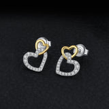Infinity Love Heart CZ Stud Earrings 925 Sterling Silver Earrings For Women Earrings Fashion Jewelry